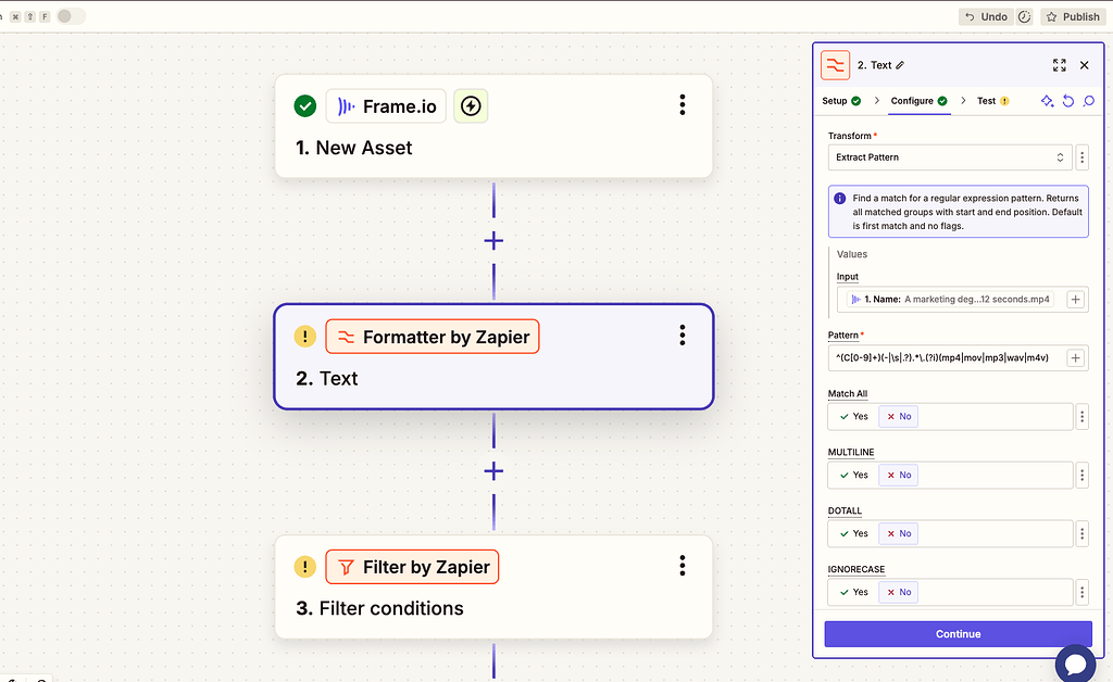 Help Recreating Zapier Text Formatting & Filtering Workflow in ...