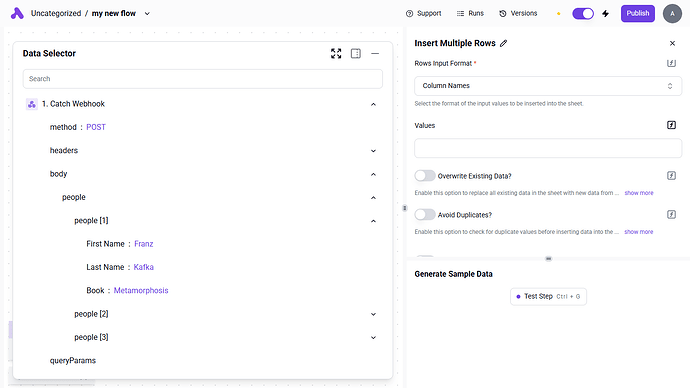 webhook content