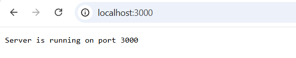 Screenshot of port 3000 is running