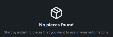 No Pieces Found in Admin Pieces config/ or user UI