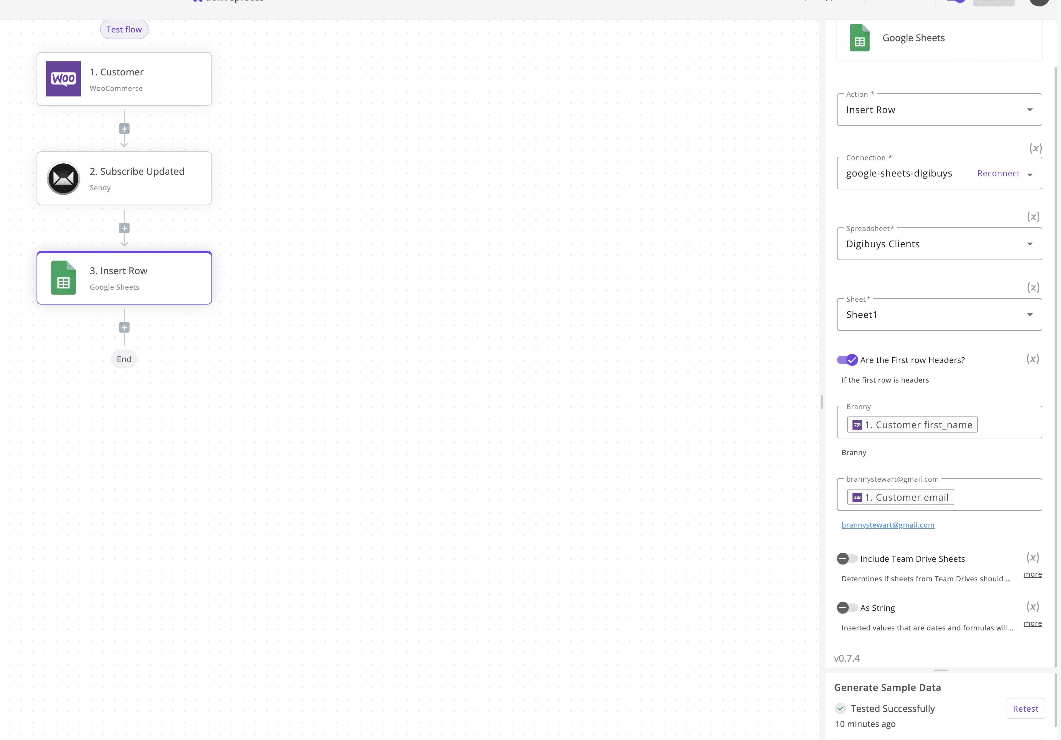 Tasks run several times and several rows added in sheets - Discussions ...